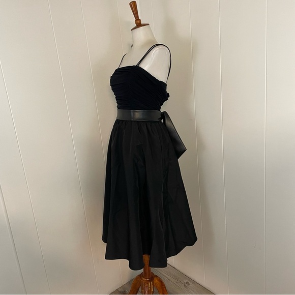 Vintage Puff Sleeve Crop Jacket with Sleeveless A-Line Dress - Picture 4 of 14